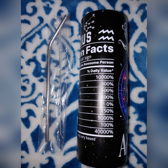 No Brand Name. Aquarius Insulated Tumbler with straw. Brand new. - Picture 3 of 3